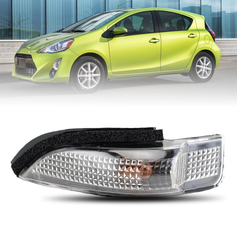 MZORANGE Car Rearview Mirror Turn Signal Indicator Light For Toyota Corolla/RAV4/Camry/Prius C/Avalon 2012 2013 2014 2015 2016 (Left Driver Side) - Image 1